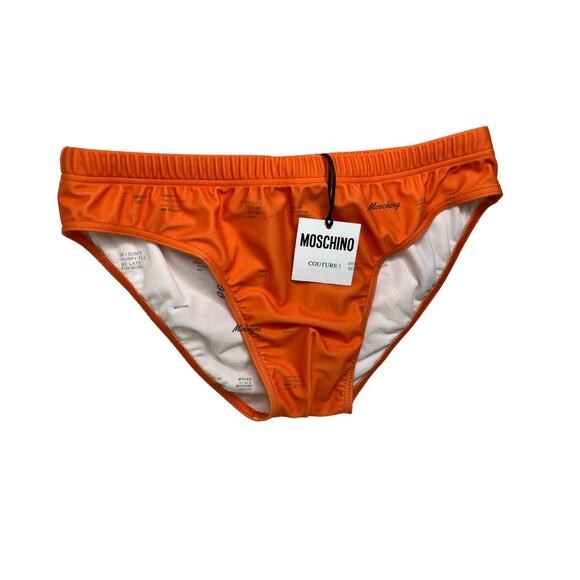 5-3 MOSCHINO NWT Men's Speedo Pumpkin Holidays M US32/EU48 - Picture 2 of 9